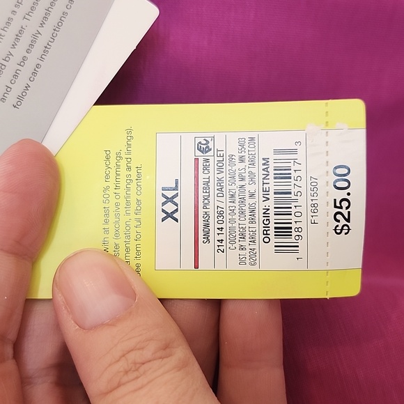 Purple Sweatshirt with Black Accents, Xl - Picture 6 of 11